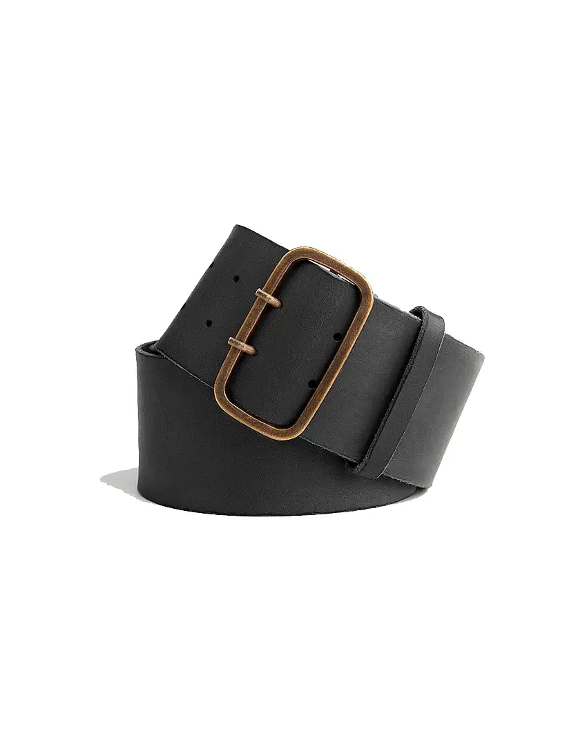 FORTE FORTE Cintura Alta in Vitello Lavato Nera