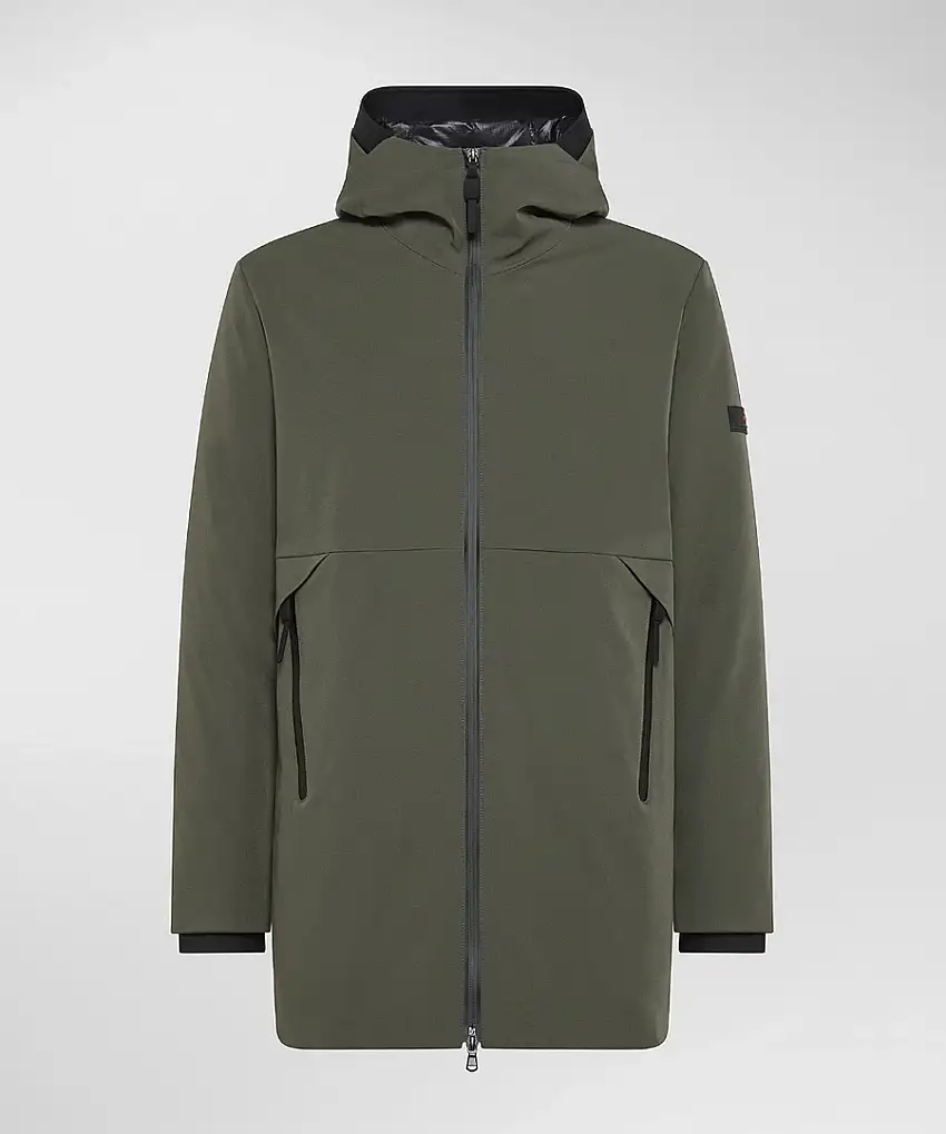 Trench da uomo di colore verde fogliame