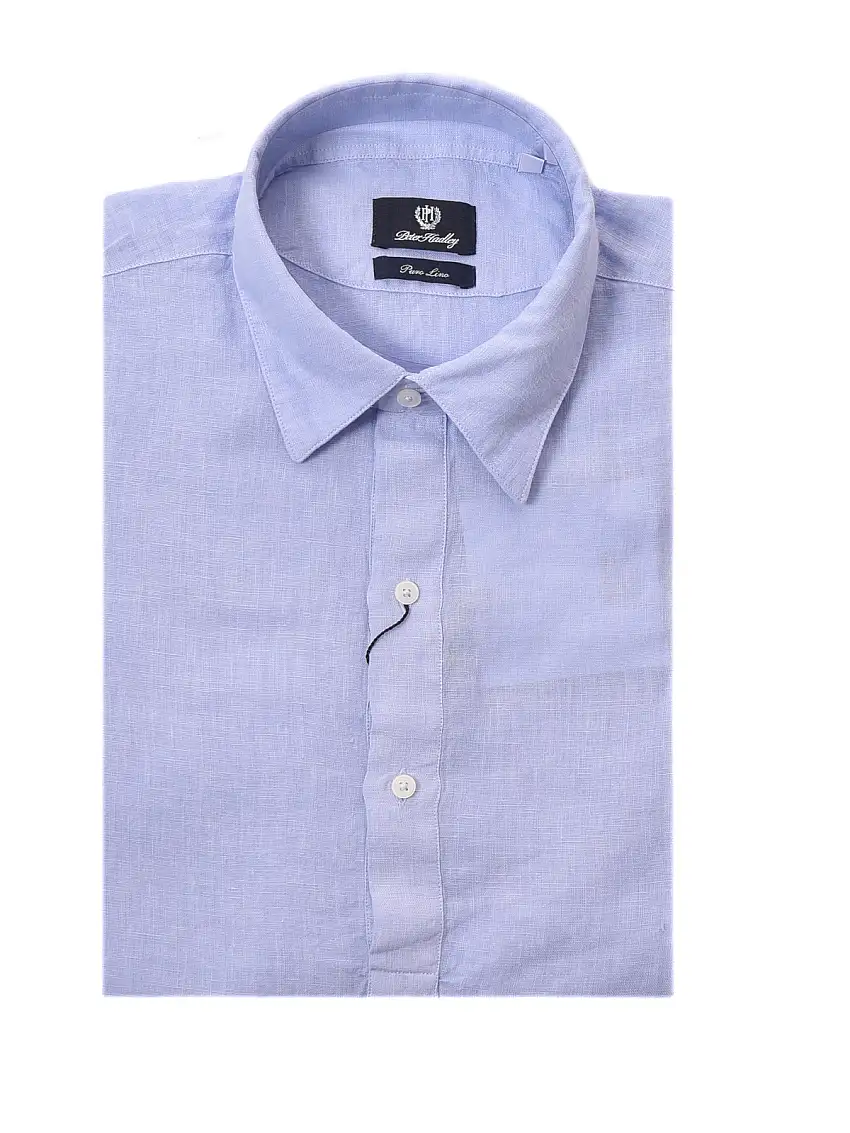 camicia maniche corte lilla in lino