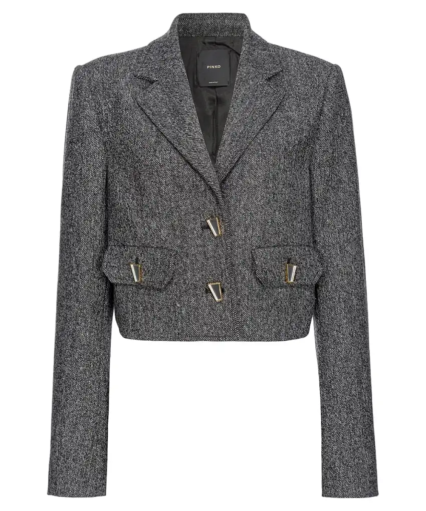 Giacca Vivona in Tweed con Dettagli in Metallo - Pinko