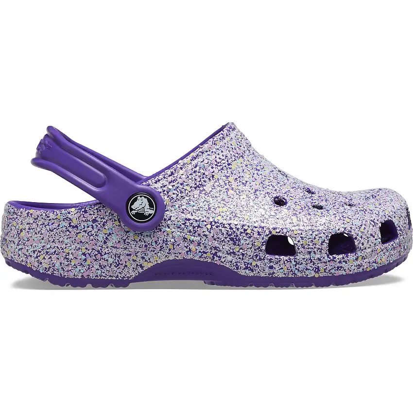 Zoccoli glitterati per bambini Crocs Classic