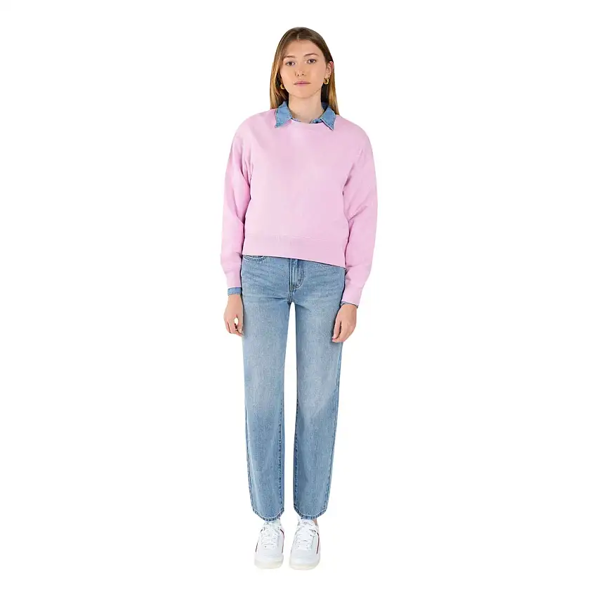 Jeans baggy da donna in cotone blu F.A.M. Paris Lena