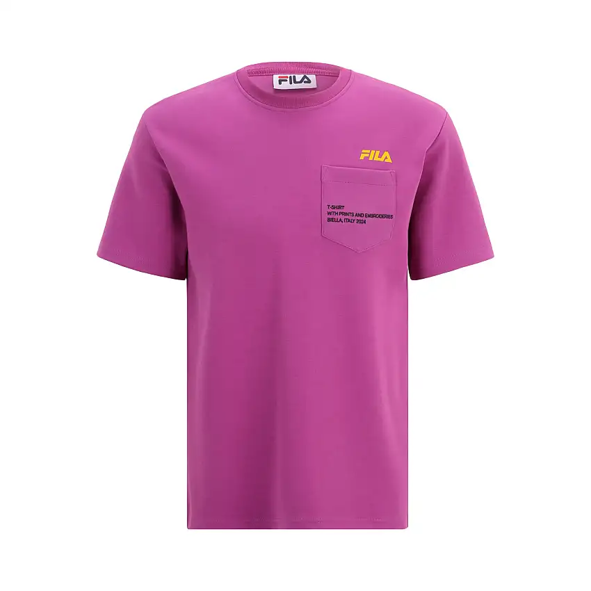 T-shirt con tasca sul petto Fila