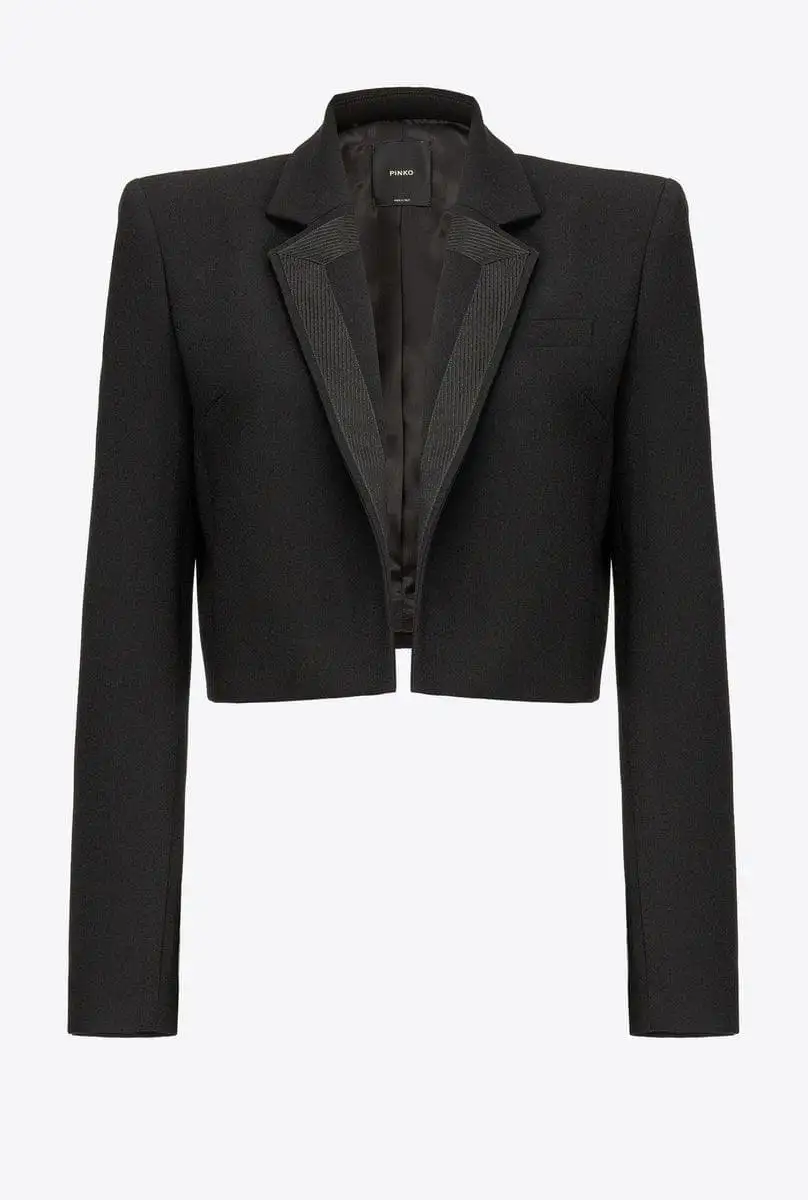 Giacca spencer in poly crêpe di Pinko su