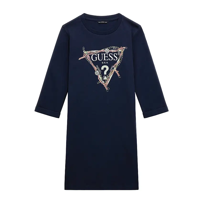 Vestito da bambina con maniche a 3/4 Guess Interlock