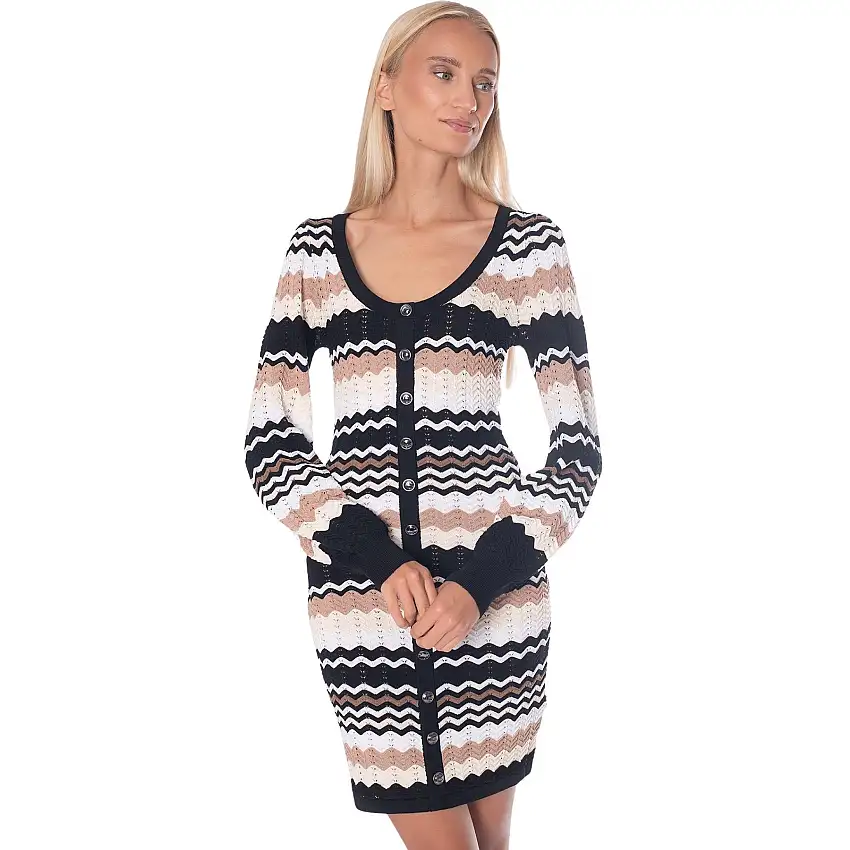 Abito a maglia a zigzag donna Guess Virginia