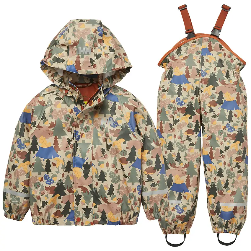 Abbigliamento da pioggia per bambini Helly Hansen Bergen 2.0 PU AOP [Misura 3 anni]