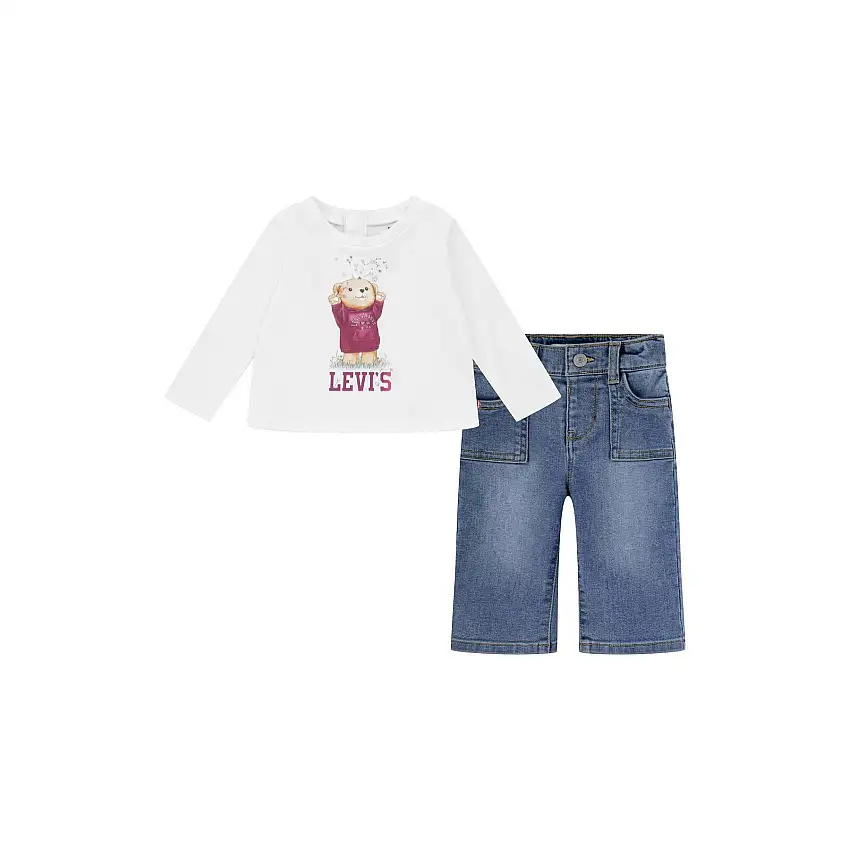 Completo t-shirt e pantaloni per bambina Levi's