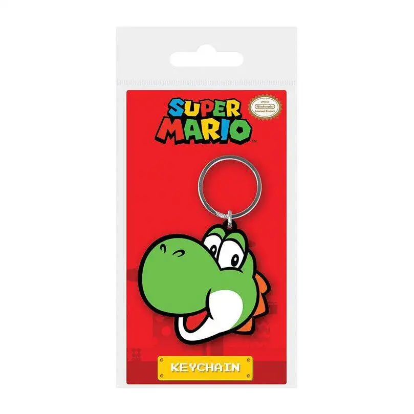 Anello portachiavi in gomma Pyramid Super Mario Yoshi [Misura 4,5x6 cm]