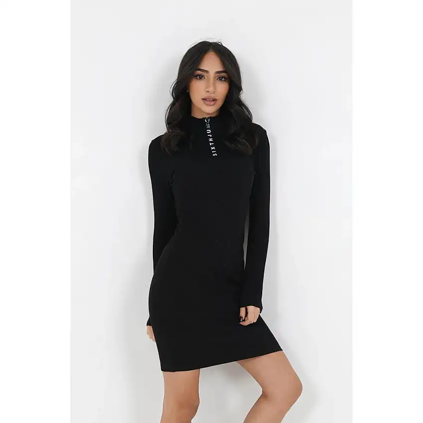 Abito a maniche lunghe con zip da donna Sixth June